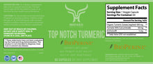 Load image into Gallery viewer, TOP NOTCH TURMERIC W/ BIOPERINE (ORGANIC)